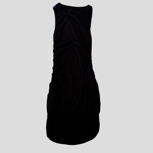 Amazon Sleeveless Ruched Black Bodycon Mini Tank Dress
